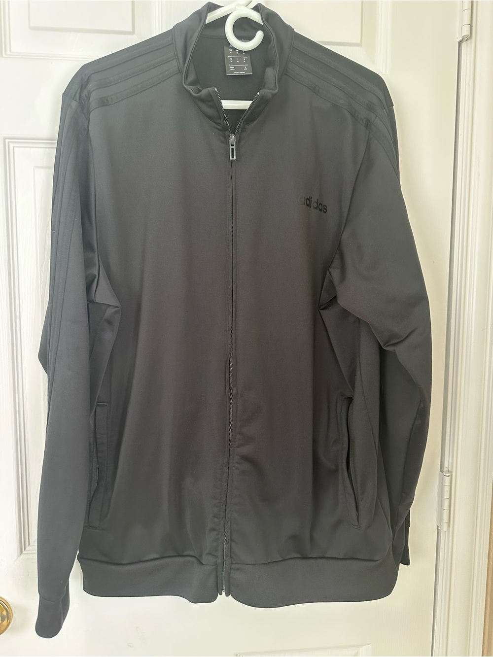 adidas Men’s Black Lightweight Full-Zip Jacket